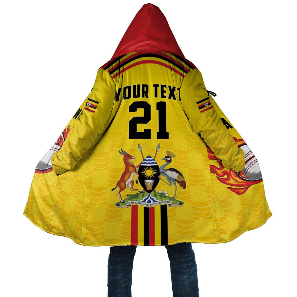 Uganda Cricket Custom Cloak Cranes Cricket Ball Fire - Wonder Print Shop