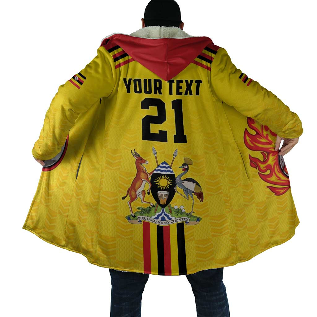 Uganda Cricket Custom Cloak Cranes Cricket Ball Fire - Wonder Print Shop