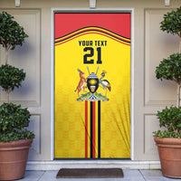 Uganda Cricket Custom Door Cover Cranes Cricket Ball Fire - Wonder Print Shop