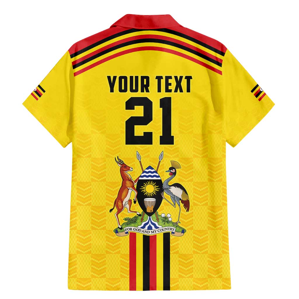 Uganda Cricket Custom Family Matching Mermaid Dress and Hawaiian Shirt Cranes Cricket Ball Fire - Wonder Print Shop