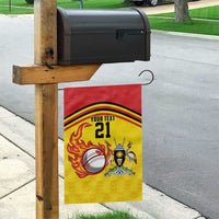 Uganda Cricket Custom Garden Flag Cranes Cricket Ball Fire - Wonder Print Shop