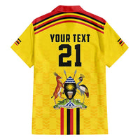 Uganda Cricket Custom Hawaiian Shirt Cranes Cricket Ball Fire - Wonder Print Shop