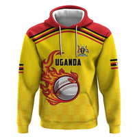 Uganda Cricket Custom Hoodie Cranes Cricket Ball Fire - Wonder Print Shop