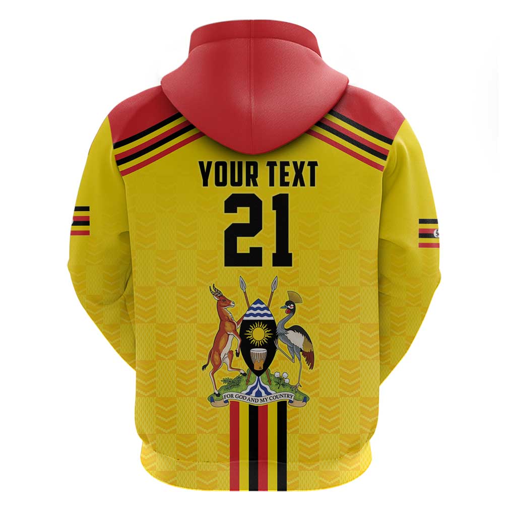Uganda Cricket Custom Hoodie Cranes Cricket Ball Fire - Wonder Print Shop