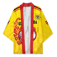 Uganda Cricket Custom Kimono Cranes Cricket Ball Fire - Wonder Print Shop