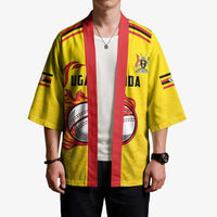 Uganda Cricket Custom Kimono Cranes Cricket Ball Fire - Wonder Print Shop