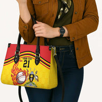 Uganda Cricket Custom Leather Bag Cranes Cricket Ball Fire - Wonder Print Shop