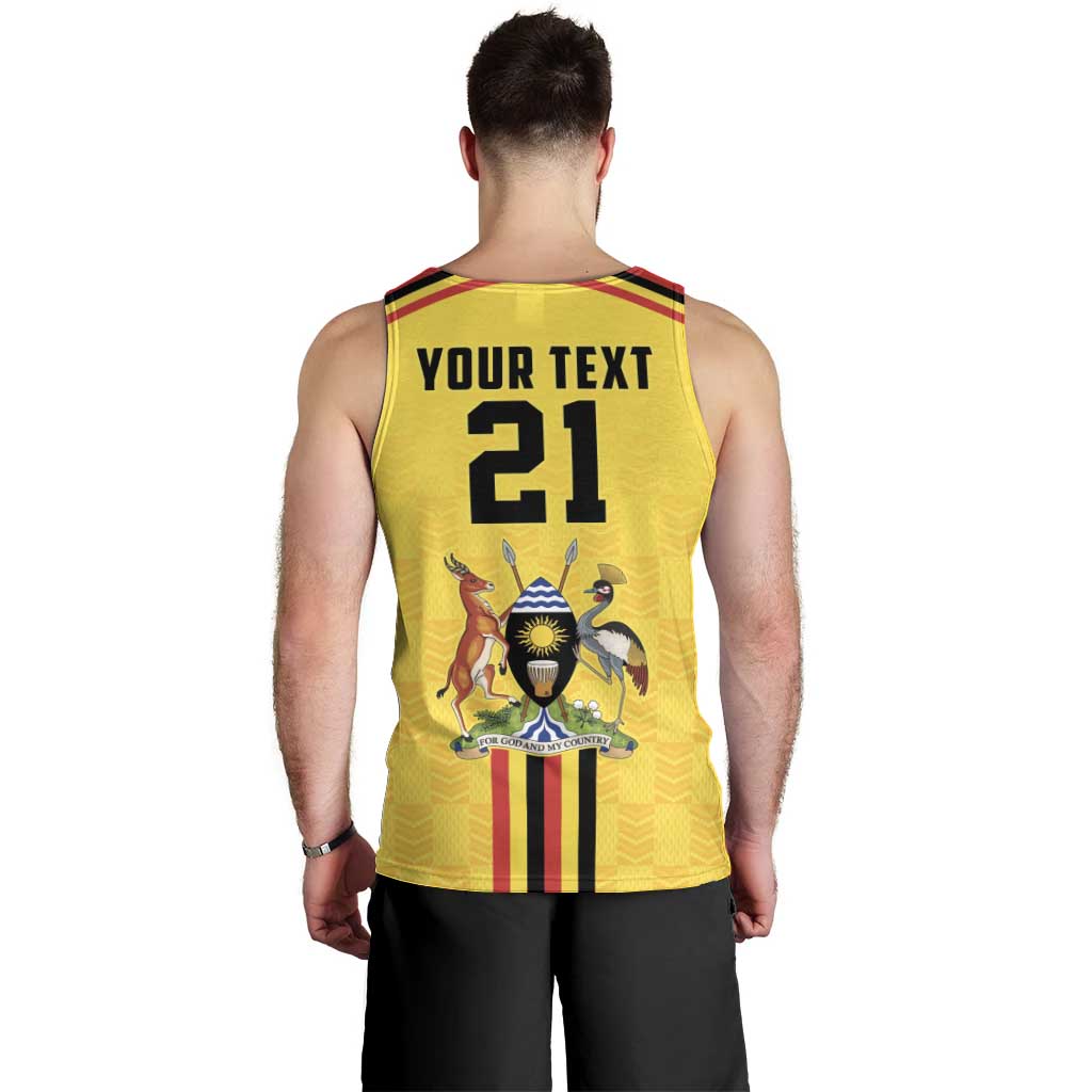 Uganda Cricket Custom Men Tank Top Cranes Cricket Ball Fire - Wonder Print Shop