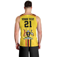 Uganda Cricket Custom Men Tank Top Cranes Cricket Ball Fire - Wonder Print Shop