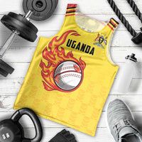 Uganda Cricket Custom Men Tank Top Cranes Cricket Ball Fire - Wonder Print Shop