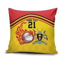 Uganda Cricket Custom Pillow Cover Cranes Cricket Ball Fire - Wonder Print Shop