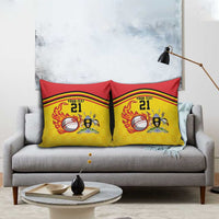 Uganda Cricket Custom Pillow Cover Cranes Cricket Ball Fire - Wonder Print Shop