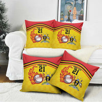 Uganda Cricket Custom Pillow Cover Cranes Cricket Ball Fire - Wonder Print Shop