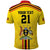 Uganda Cricket Custom Polo Shirt Cranes Cricket Ball Fire - Wonder Print Shop