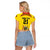Uganda Cricket Custom Raglan Cropped T Shirt Cranes Cricket Ball Fire - Wonder Print Shop