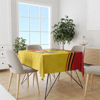 Uganda Cricket Custom Tablecloth Cranes Cricket Ball Fire - Wonder Print Shop