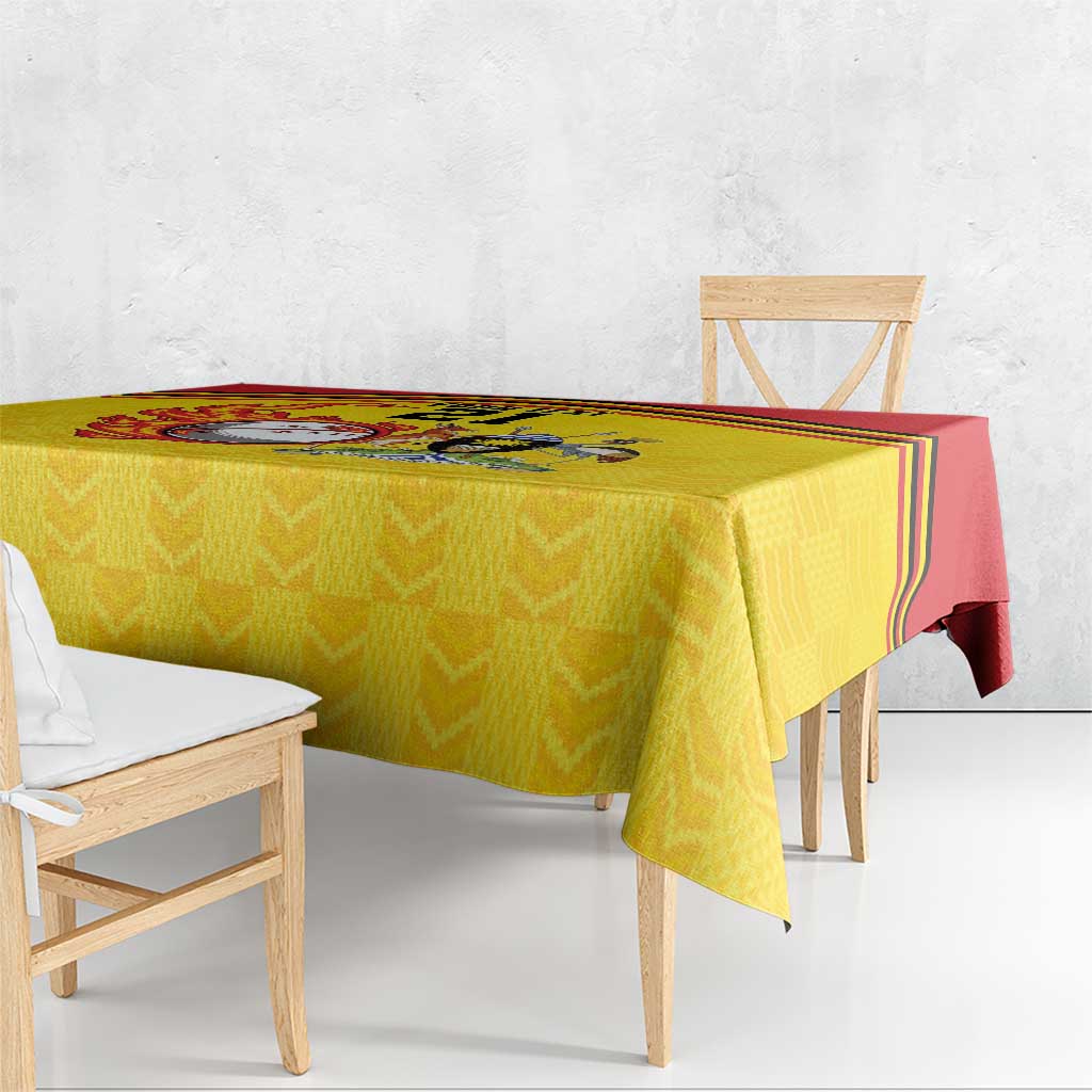 Uganda Cricket Custom Tablecloth Cranes Cricket Ball Fire - Wonder Print Shop