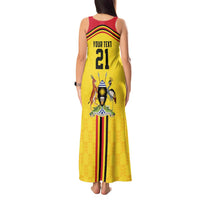 Uganda Cricket Custom Tank Maxi Dress Cranes Cricket Ball Fire - Wonder Print Shop