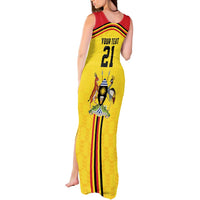 Uganda Cricket Custom Tank Maxi Dress Cranes Cricket Ball Fire - Wonder Print Shop