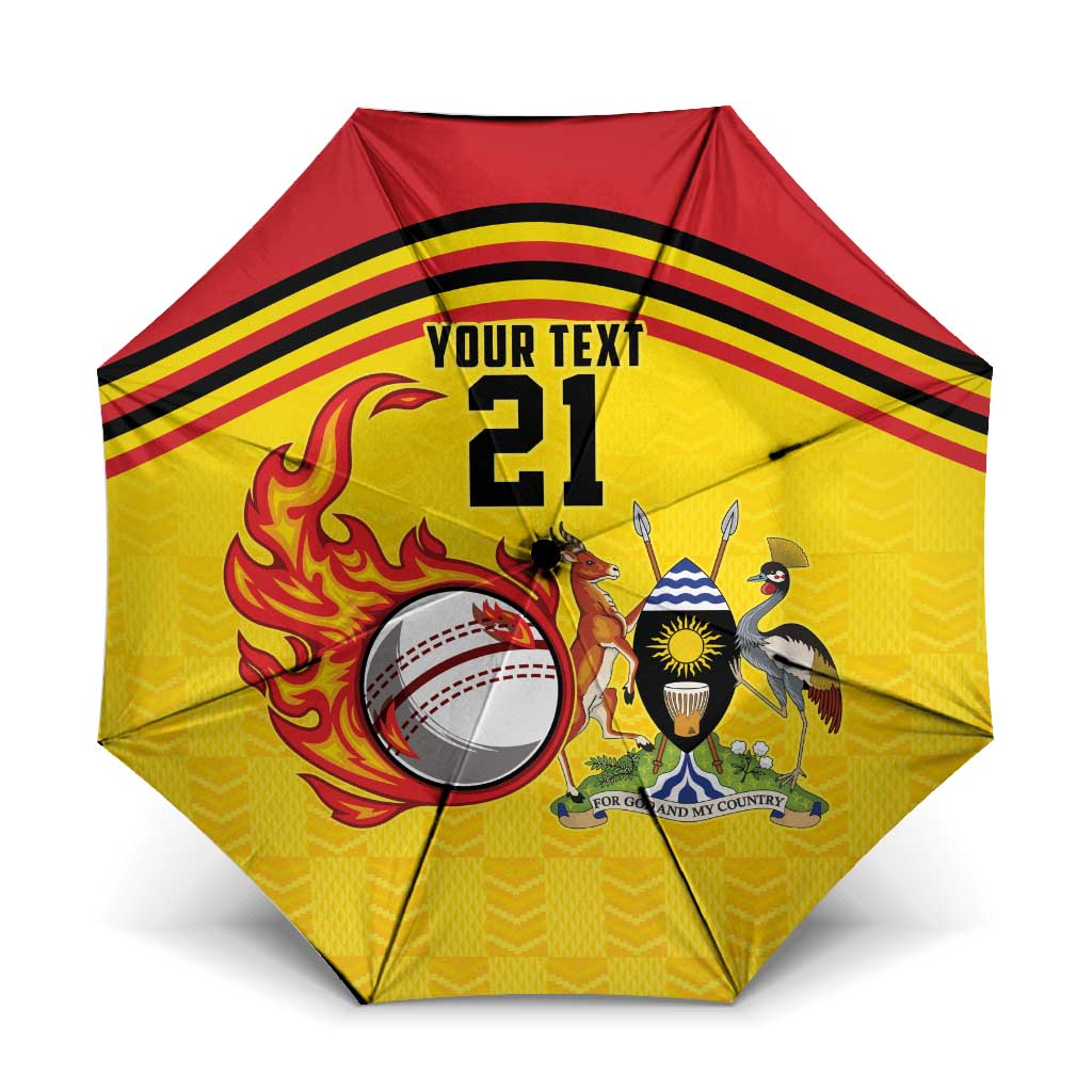 Uganda Cricket Custom Umbrella Cranes Cricket Ball Fire - Wonder Print Shop