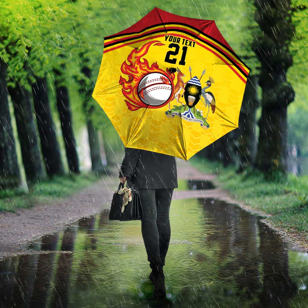 Uganda Cricket Custom Umbrella Cranes Cricket Ball Fire - Wonder Print Shop