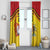 Uganda Cricket Custom Window Curtain Cranes Cricket Ball Fire - Wonder Print Shop