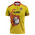 Uganda Cricket Custom Zipper Polo Shirt Cranes Cricket Ball Fire - Wonder Print Shop