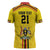 Uganda Cricket Custom Zipper Polo Shirt Cranes Cricket Ball Fire - Wonder Print Shop