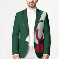 Dia de la Independencia de Mexico Blazer 16 De Septiembre Traditional Aztec Tribal Green