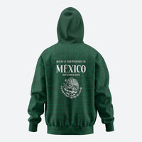 Dia de la Independencia de Mexico Zip Hoodie 16 De Septiembre Traditional Aztec Tribal Green