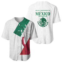 Dia de la Independencia de Mexico Baseball Jersey 16 De Septiembre Traditional Aztec Tribal White
