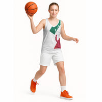 Dia de la Independencia de Mexico Basketball Jersey 16 De Septiembre Traditional Aztec Tribal White