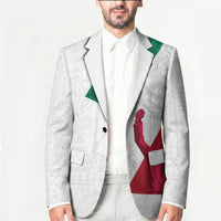 Dia de la Independencia de Mexico Blazer 16 De Septiembre Traditional Aztec Tribal White