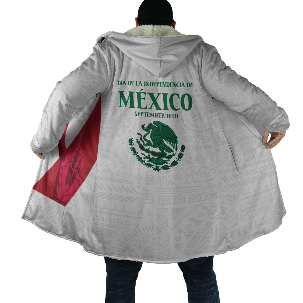 Dia de la Independencia de Mexico Cloak 16 De Septiembre Traditional Aztec Tribal White