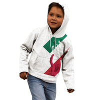 Dia de la Independencia de Mexico Kid Hoodie 16 De Septiembre Traditional Aztec Tribal White