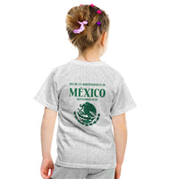 Dia de la Independencia de Mexico Kid T Shirt 16 De Septiembre Traditional Aztec Tribal White