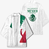 Dia de la Independencia de Mexico Kimono 16 De Septiembre Traditional Aztec Tribal White