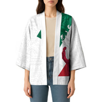 Dia de la Independencia de Mexico Kimono 16 De Septiembre Traditional Aztec Tribal White