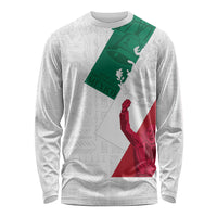 Dia de la Independencia de Mexico Long Sleeve Shirt 16 De Septiembre Traditional Aztec Tribal White