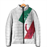 Dia de la Independencia de Mexico Padded Jacket 16 De Septiembre Traditional Aztec Tribal White
