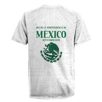 Dia de la Independencia de Mexico Rugby Jersey 16 De Septiembre Traditional Aztec Tribal White