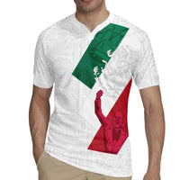 Dia de la Independencia de Mexico Rugby Jersey 16 De Septiembre Traditional Aztec Tribal White