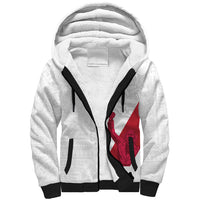Dia de la Independencia de Mexico Sherpa Hoodie 16 De Septiembre Traditional Aztec Tribal White