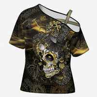 Mexico Quetzalcoatl Aztec Calendar Cross Shoulder Shirt Black Gold Tribal Warrior Art