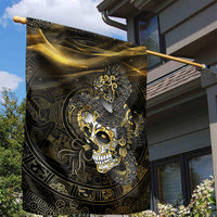 Mexico Quetzalcoatl Aztec Calendar Garden Flag Black Gold Tribal Warrior Art