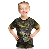 Mexico Quetzalcoatl Aztec Calendar Kid T Shirt Black Gold Tribal Warrior Art