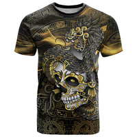 Mexico Quetzalcoatl Aztec Calendar T Shirt Black Gold Tribal Warrior Art