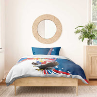 Personalized Filipino-American Bedding Set The Eight-Rayed Sun with Bald Eagle LT9 - Wonder Print Shop