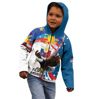 Personalized Filipino-American Kid Hoodie The Eight-Rayed Sun with Bald Eagle - Wonder Print Shop