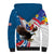 Personalized Filipino-American Sherpa Hoodie The Eight-Rayed Sun with Bald Eagle - Wonder Print Shop